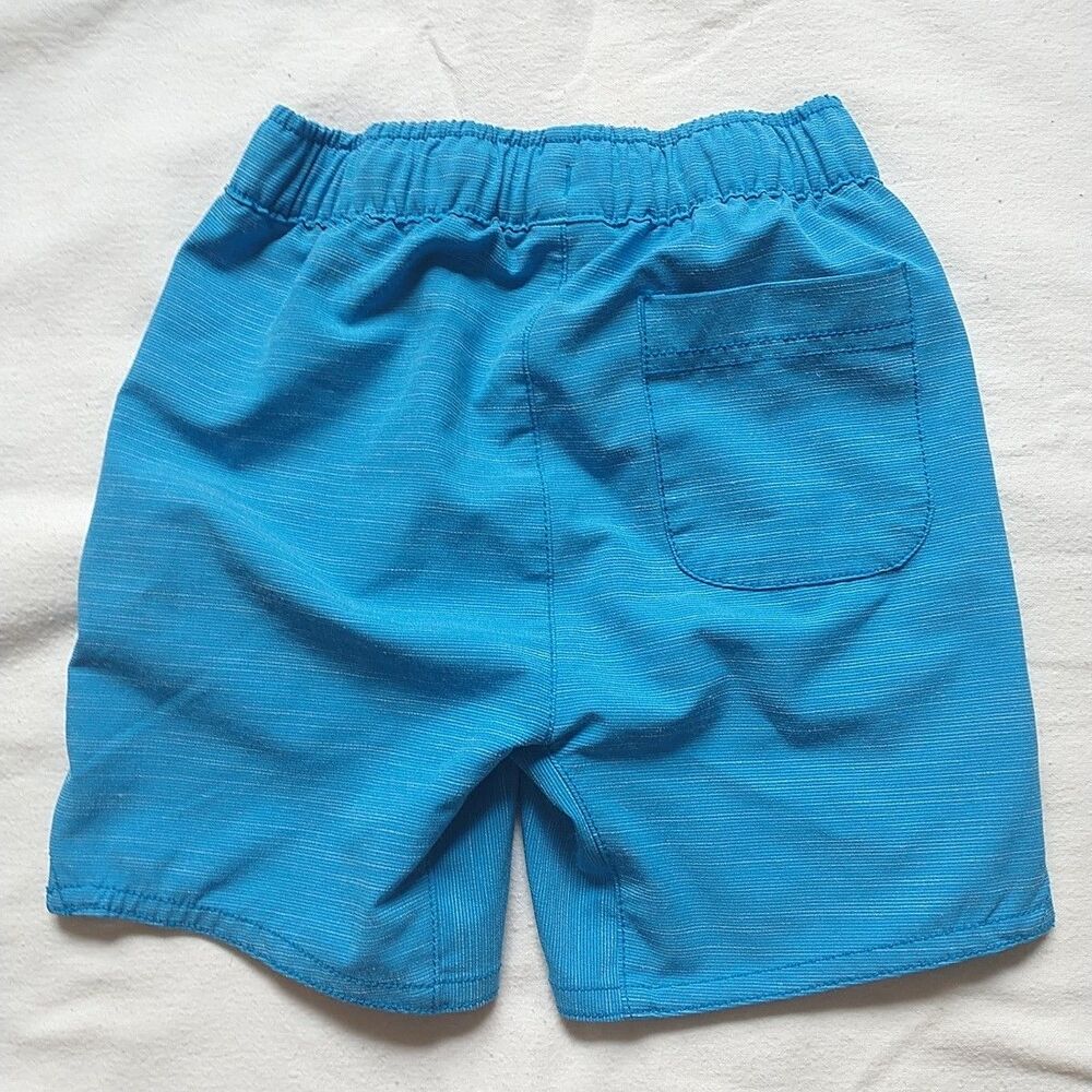 Hanna Andersson Swim Shorts 100 cm US 4 Blue Striped Pockets Drawstring Unlined - Picture 4 of 10